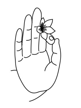 Buda beyaz zemin üzerine