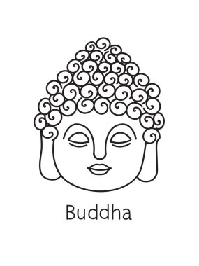 Buda beyaz zemin üzerine