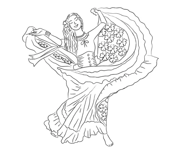 Danza Zingara Illustrazione Disegno — Foto Stock