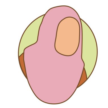 Açık yeşil arka planı üzerinde bir eşarp Arap kadın. Vektör çizim.