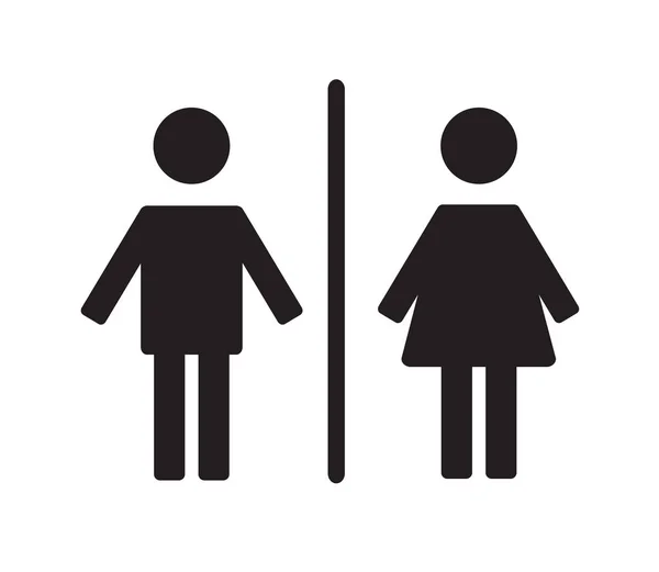 Beyaz Arka Planda Umumi Tuvalet Tabelası Kavram Vektör Çizimi — Stok Vektör