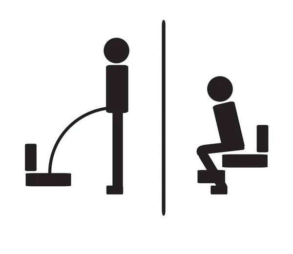 Openbaar Toilet Icon Mannen Vrouwen Een Witte Achtergrond Vector Illustratie — Stockvector