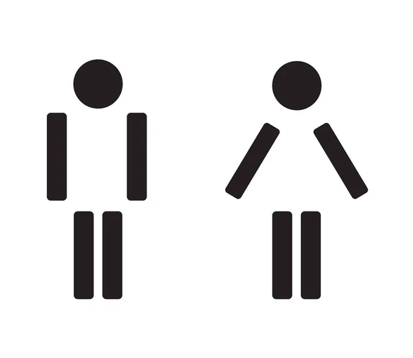 Общественный Туалет Знак Белом Фоне Векторная Иллюстрация — стоковый вектор