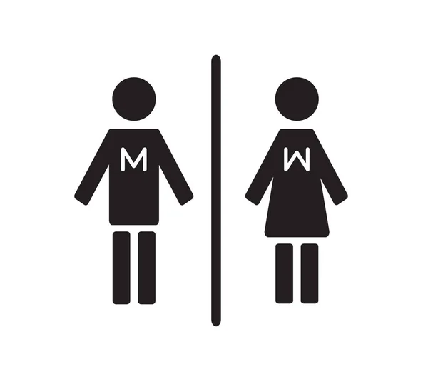 Baño Público Icono Hombres Mujeres Sobre Fondo Blanco Ilustración Vectorial — Archivo Imágenes Vectoriales