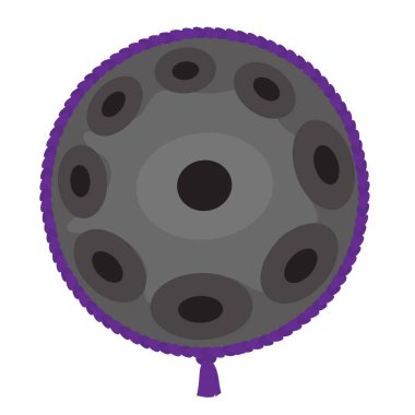 Hangdrum, handpan, beyaz arka plan üzerinde müzik aleti. Vektör çizimi.