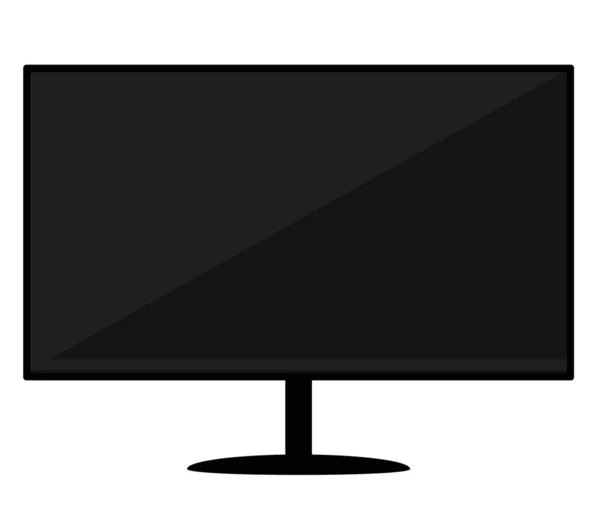 白色背景上的黑色宽显示器 矢量插图 — 图库矢量图片