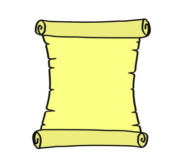 Beyaz arka planda vintage kaydırma. Vektör çizimi.