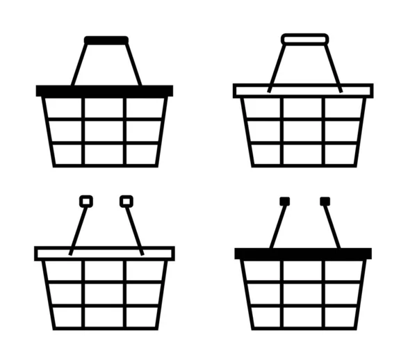 白色背景的杂货篮 矢量插图 — 图库矢量图片