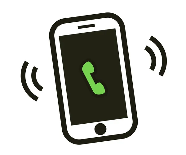 Smartphone Λευκό Φόντο Τηλεφώνημα Εικονογράφηση Διανύσματος — Διανυσματικό Αρχείο