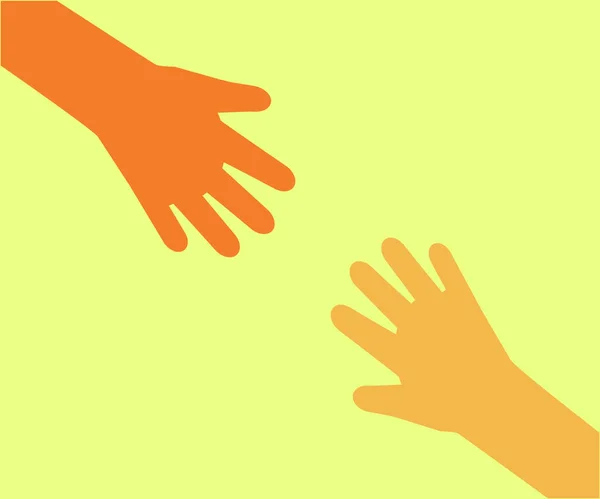 Χέρια Διαφόρων Ανθρώπων Ένα Μπεζ Φόντο Σύμβολο Εικονογράφηση Διανύσματος — Διανυσματικό Αρχείο