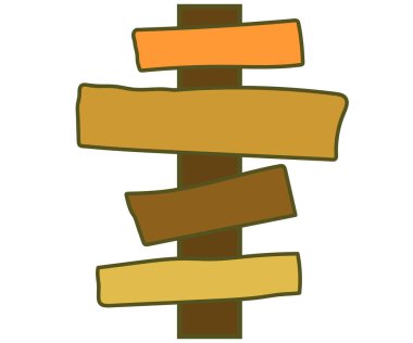 Beyaz arka planda ahşap bir plaket. Sembol. Vektör illüstrasyonu.