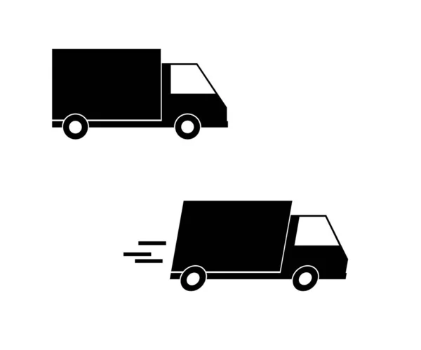 Truck White Background Transportation Delivery Symbol Vector Illustration — Stock Vector