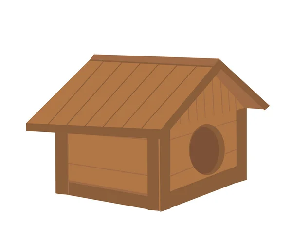 Doghouse Sobre Fondo Blanco Dibujos Animados Ilustración Vectorial — Vector de stock