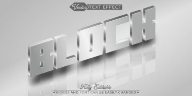 Blok Vektörü Düzenlenebilir Metin Efekti Şablonu