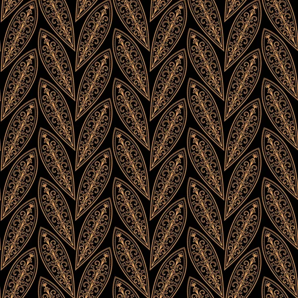 Sorunsuz vektör arka plan yaprak. Lüks altın tasarım.