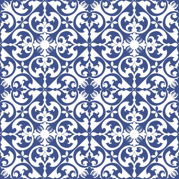 Vektör sorunsuz Portekizce stili arka planda döşer. Duvar kağıdı, arka planlar, Dekorasyon tasarım, seramik, sayfa dolgu ve daha fazlası için.