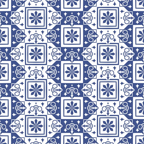 Varrat nélküli tiles minta portugál stílusban. — Stock Vector