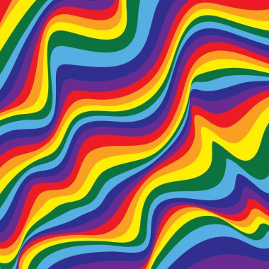Vektör arka plan parlak. Gökkuşağı dalgalar.