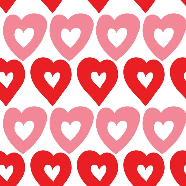 Fondo Sin Costuras Vectorial Con Corazones Brillantes — Archivo Imágenes Vectoriales