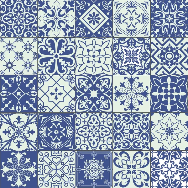 Ensemble de carreaux portugais — Image vectorielle