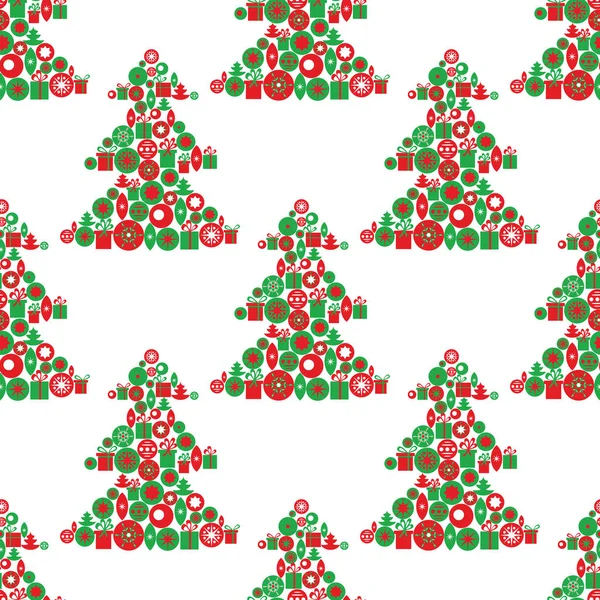 Naadloos kerstpatroon — Stockvector