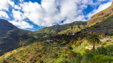 Masca Köyü, en ünlü turistik Tenerife, İspanya.
