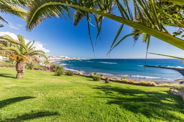 Torviscas Strand Aan Costa Adeje Tenerife Eiland — Stockfoto