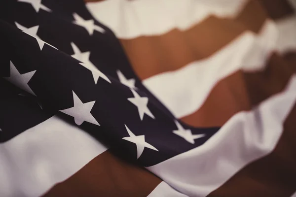 Fotografia Vintage Estados Unidos América Tecido Feito Bandeira — Fotografia de Stock