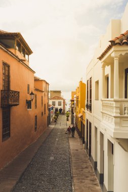 Tenerife Adası, İspanya Garachico köy mimarisi.