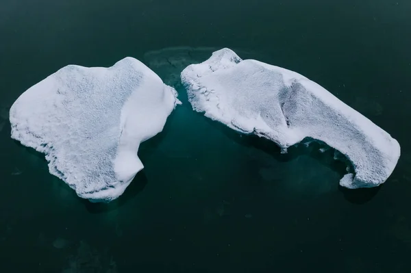 Gli Iceberg Sembrano Polmoni Che Galleggiano Sull Acqua Dell Oceano — Foto Stock