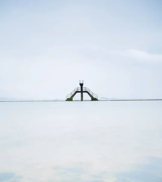 Swimming Pool Sea Long Exposure — Stock Photo, Image