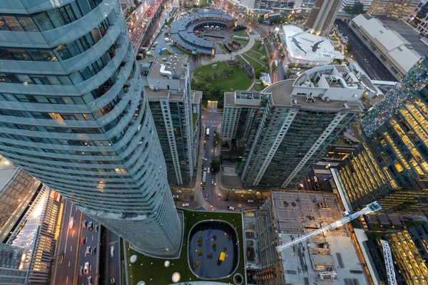 60E Verdieping Bovenaanzicht Van Toronto Canada Dusktijd — Stockfoto