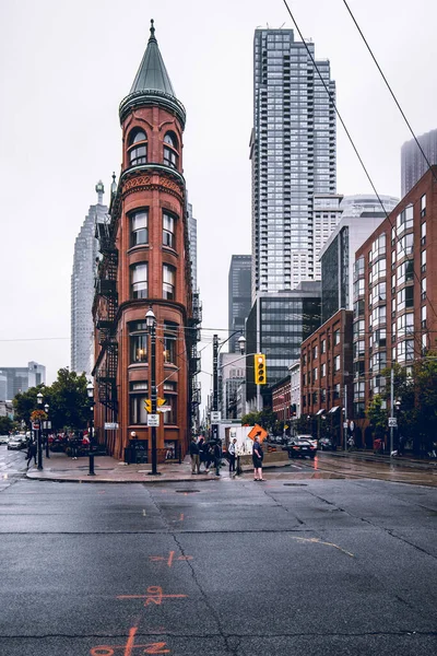Flatiron Building Toronto Canada Rainy Day — Stock Photo, Image