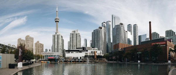 Vista Panorâmica Centro Toronto Partir Marina Ninguém — Fotografia de Stock