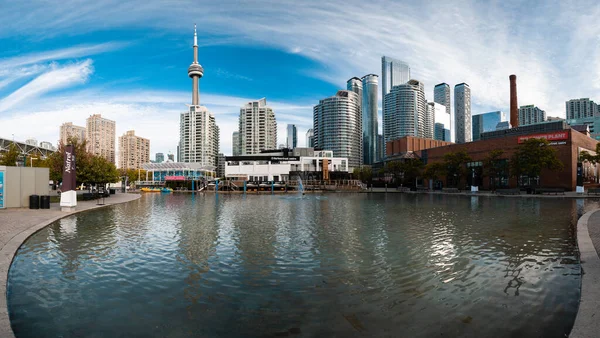 Vista Panorâmica Centro Toronto Partir Marina Ninguém — Fotografia de Stock