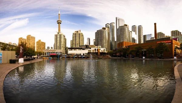 Vista Panorâmica Centro Toronto Partir Marina Ninguém — Fotografia de Stock