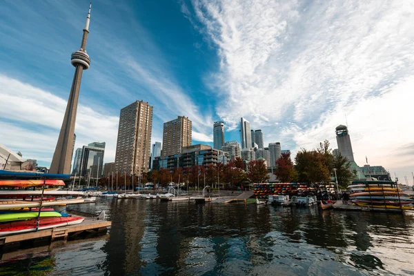 Vista Toronto Marina Luz Solar — Fotografia de Stock