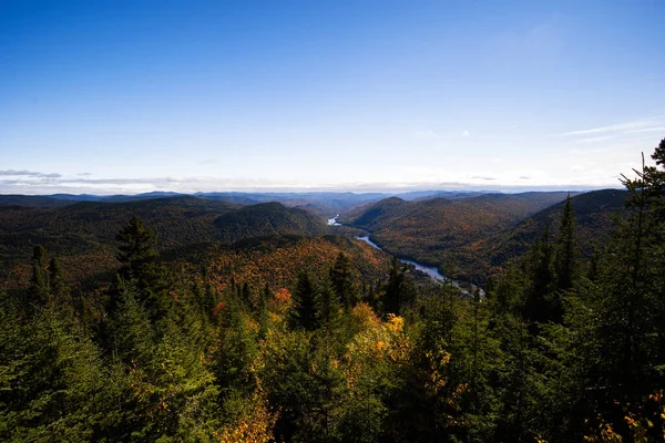 Vista Panorâmica Das Montanhas Parque Nacional Jacques Cartier Quebec Canadá — Fotografia de Stock