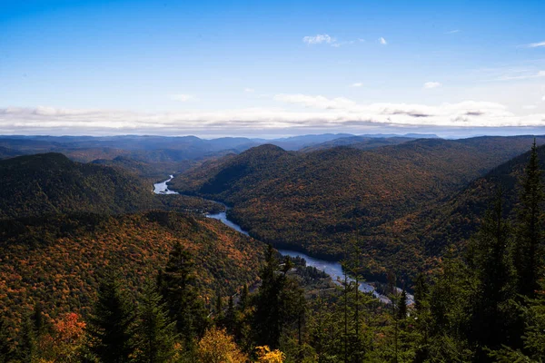 Vista Panorámica Las Montañas Parque Nacional Jacques Cartier Quebec Canadá — Foto de Stock