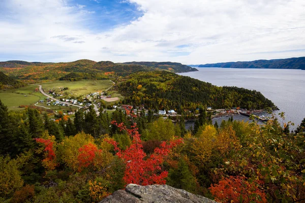 Widok Sainte Rose Nord Village Quebecu Czas Jesieni — Zdjęcie stockowe