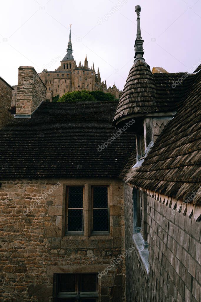 Old roofs on the Mont Saint Michel, France