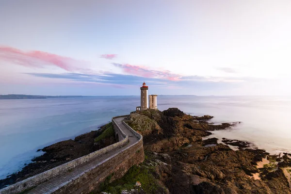 Sunset Petit Minou Lighthouse Bretagne France — Stock Photo, Image