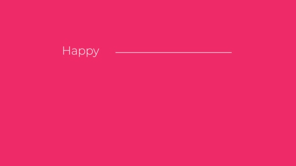 Happy International Women Day Mars Animerad Rörlig Grafik Looping Gratulationskort — Stockvideo