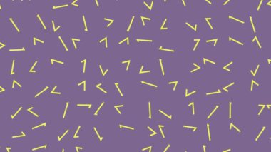 Renkli hareket üçgenleri soyut 4k arka plan. Zarif ve basit dinamik geometrik 2d düz stil arka plan. Üçgenleri kesme. Sorunsuz döngü.