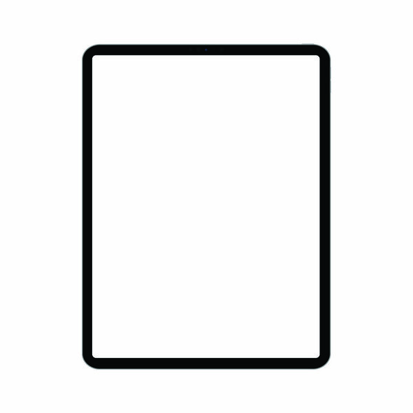 Макет новой версии 12,9-дюймового премиального черного планшета Pro в тонкой рамке. Изолированный на прозрачном фоне. Векторное изображение
.