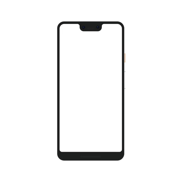 Simulación realista de un teléfono inteligente o cámara XL de moda con pantalla en blanco aislada sobre fondo transparente. Vector EPS10 — Vector de stock