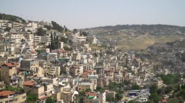 Kudüs'te Davud Şehrine Manzara Görünümü. Kutsal Topraklar, Seyahat ve Turizm