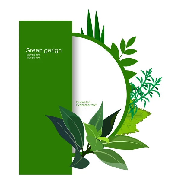 Ilustración Vectorial Diseño Planta Verde Concepto Naturaleza Vectores de stock libres de derechos
