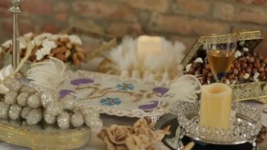 Zengin dekorasyon düğün tablo için. Hiçbir insan.