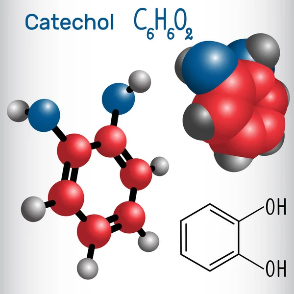 Molécula Resorcinol Resorcin Fórmula Química Estructural Modelo